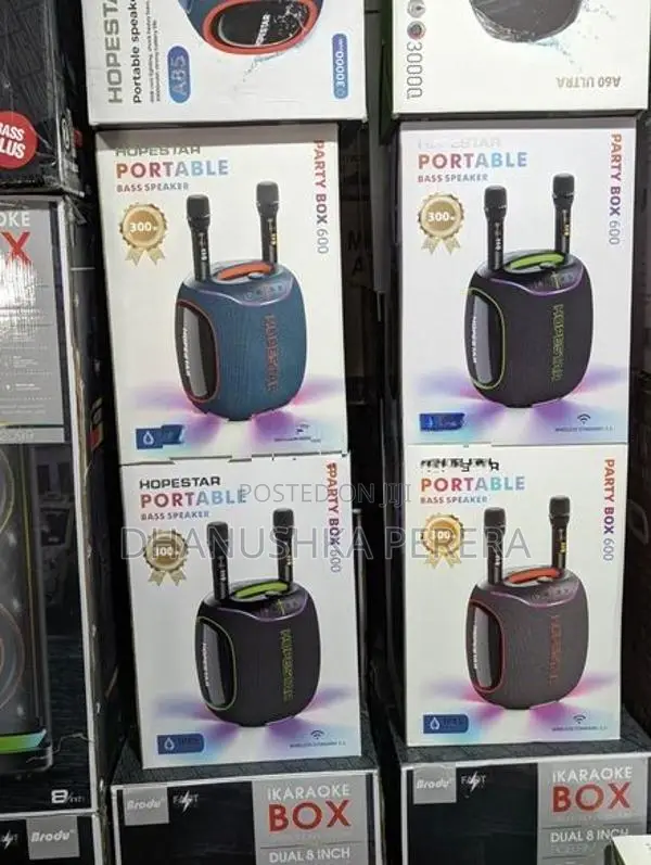 Hopestar Partybox 600 Outdoor Karaoke Speakers with Dual Mic (300W)