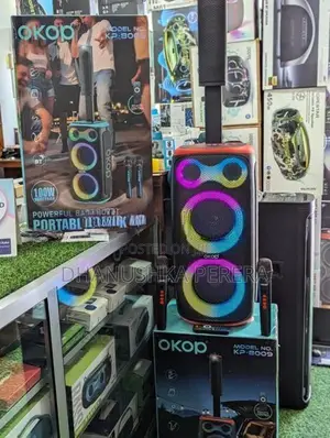 2026 New OKOP KP-8009 Outdoor Bass Speakers with Dual Mic (100)