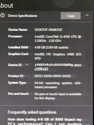 i3 4th Gen 3.50GHz Hp Branded Computer