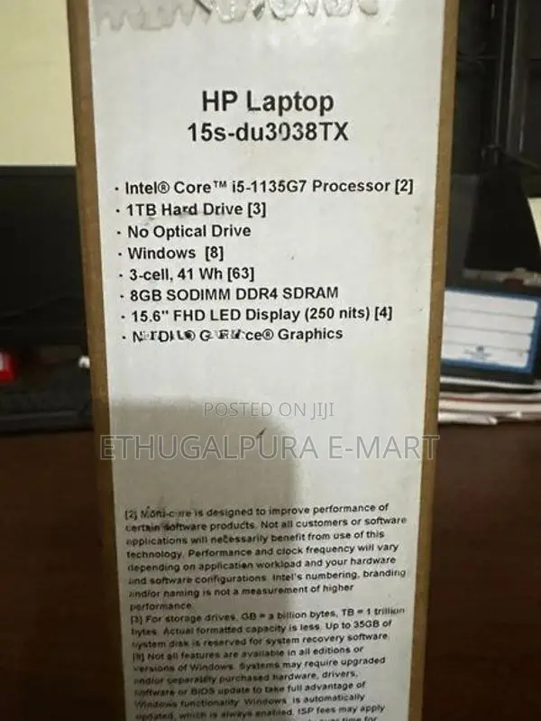 HP Laptop 15s-DU3038 Tx i5 -1135G7