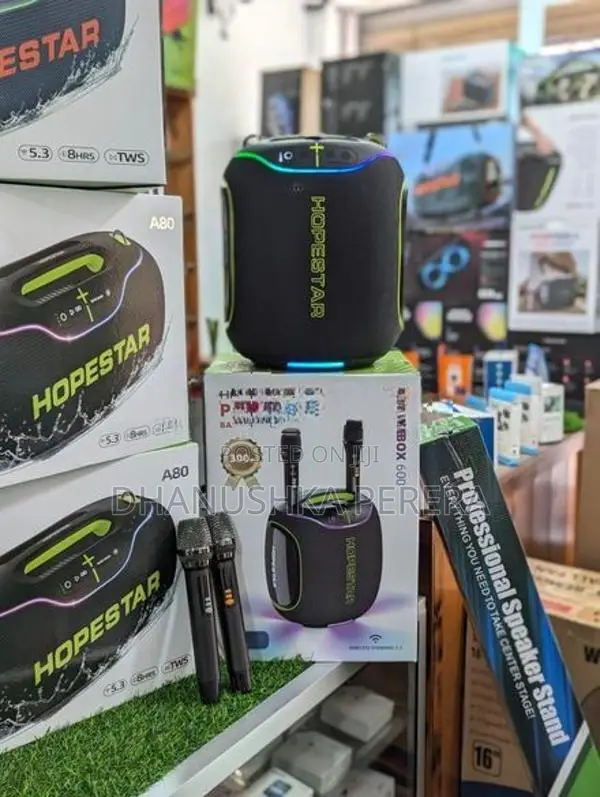Hopestar Partybox 600 Outdoor Karaoke Speakers with Dual Mic (300W)