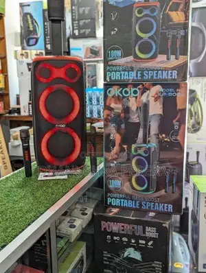 2026 New OKOP KP-8009 Outdoor Bass Speakers with Dual Mic (100)