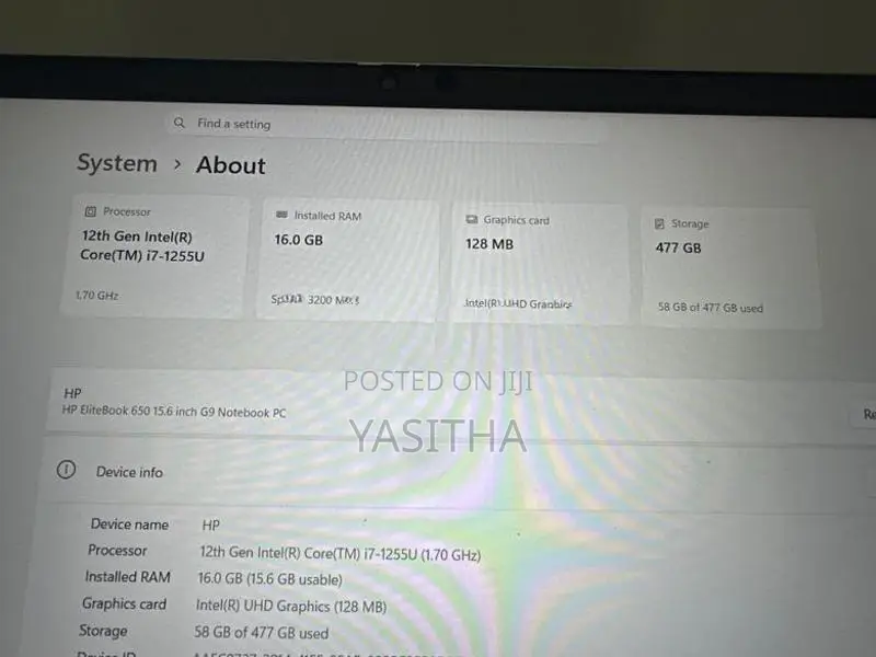 HP EliteBook i7 12th GEN 16GB 512GB SSD