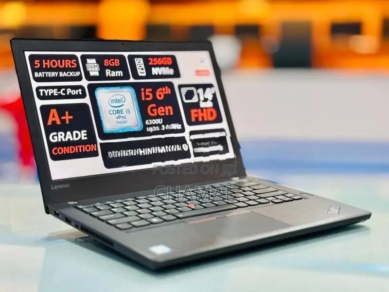 Lenovo ThinkPad T470 Core i5-6th Gen 8GB RAM 256GB Nvme SSD Laptop
