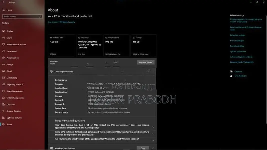 Desktop PC Q8400 | 4GB RAM 120GB SSD Full Setup