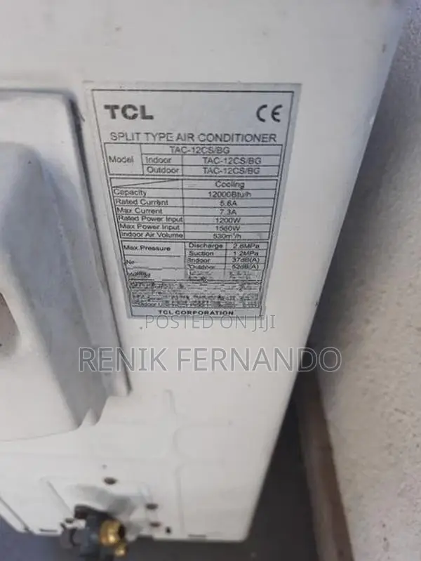 Used TCL Split type Air Conditioner