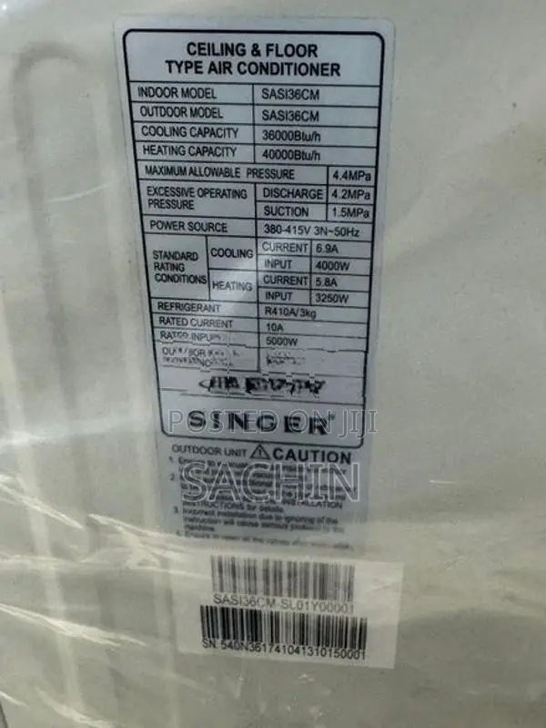 Singer Ceiling Mounted - Inverter 36000 BTU