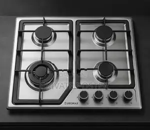 New EUROMAX (Turkey) Stanless Steel 4 Burner Gas Cooker Hob