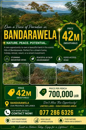 Prime Land for Sale in Bandarawela – Ideal for Investment Tourism