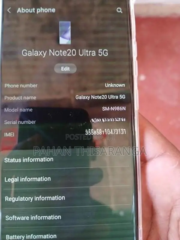 Samsung Galaxy Note 20 Ultra (Used)