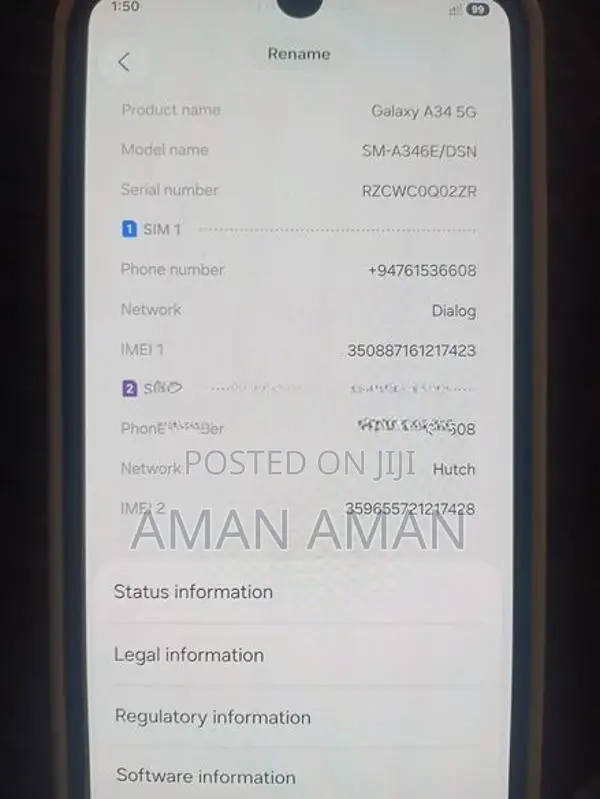 Samsung Galaxy A34 (Used)