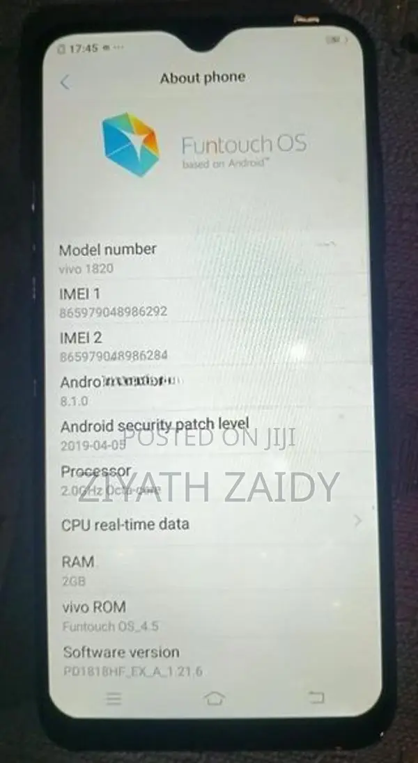 Vivo Y1s (Used)