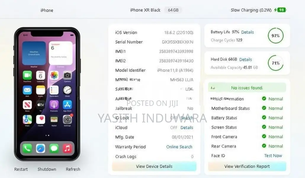 Apple iPhone XR 64GB (Used)