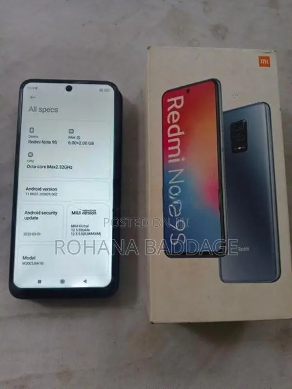Xiaomi Redmi Note 9S 6gb-128gb (Used)