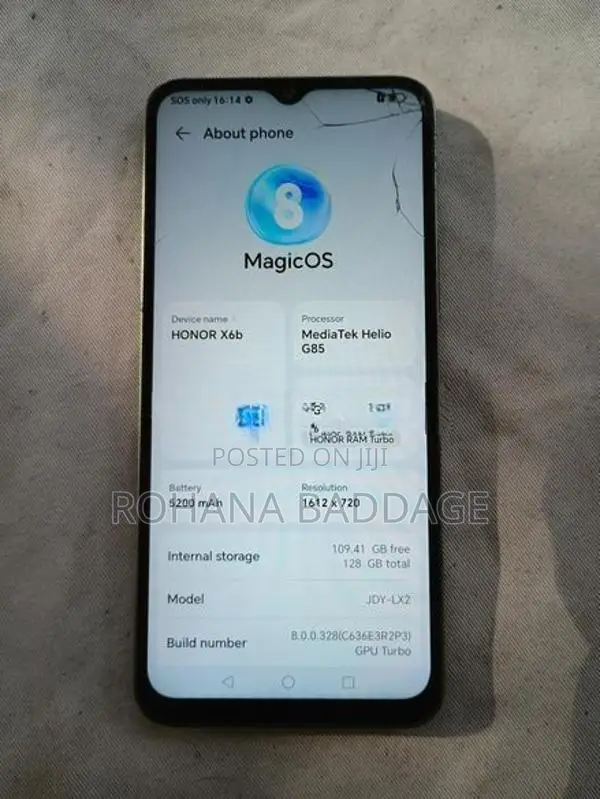 Honor X6b 6gb-128gb (Used)