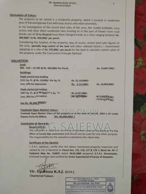 63perch land with 2houses for sale in Miriswatta, katana